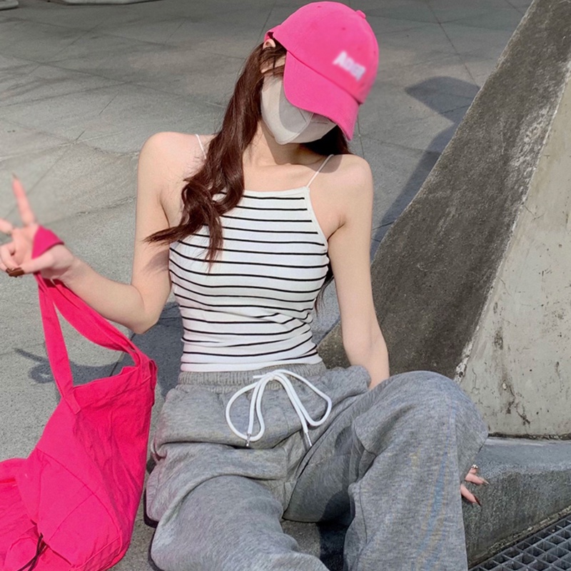 Em promoção! Camisole Mulheres 7 Cores Sem Encosto Para A Nova Safra  Coreano Verão Harajuku Mauricinho De Alta Elasticidade De Todos-jogo De Moda  Feminina Tops De Venda Quente