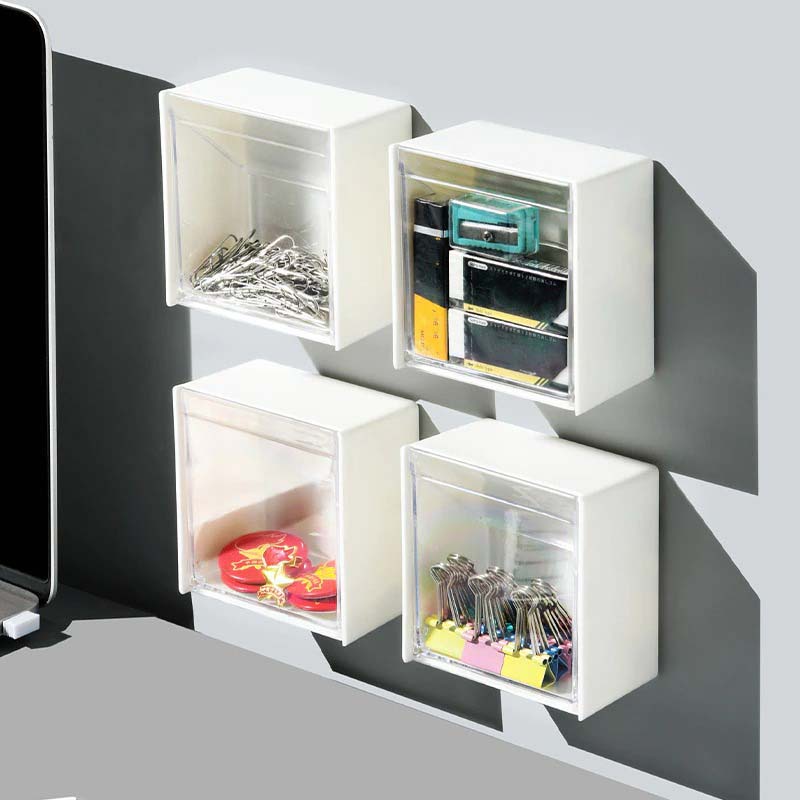 Porta Objeto Caixa Organizador Tampa Transparente de Parede | Shopee Brasil