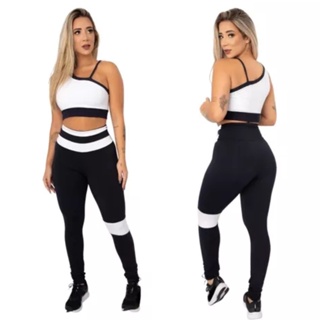 Conjunto de Roupa Fitness para Treino musculação corrida