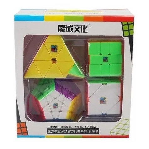 Cuberspeed Moyu MFJS WCA Non-Cubic Set Megamin Pyramid skew Square 1 Speed Cube Gift Box Magic Cube Bundle Collection Cube Toys for Kids & Adults