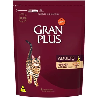 Ração GranPlus Gatos Adultos Sabor Frango e Arroz 3kg