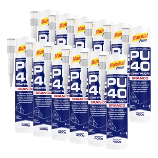 Selante Poliuretano para Construção PU40 Branco 12 Unidades MUNDIAL PRIME em Oferta na Shopee
