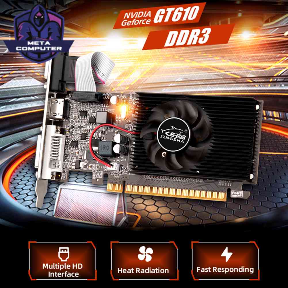 Placa Video Nvidia Geforce Gt 710 1gb Hdmi E Perfil Baixo