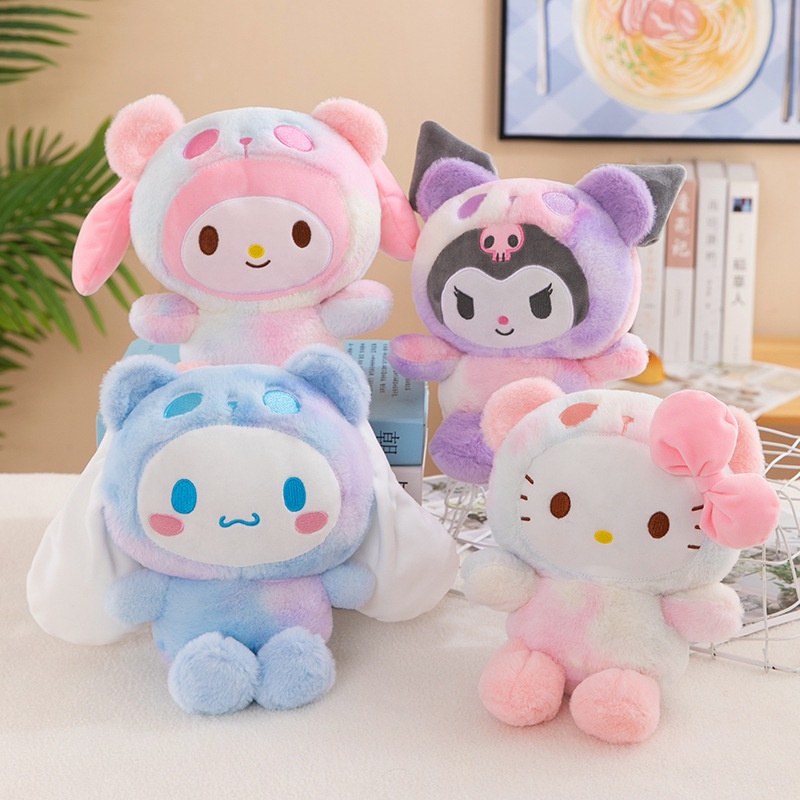 25cm Sanrio Kawaii Kuromi Hello Kitty My Melody Cinnamoroll Brinquedos De Pelúcia Macia Presentes Para Crianças