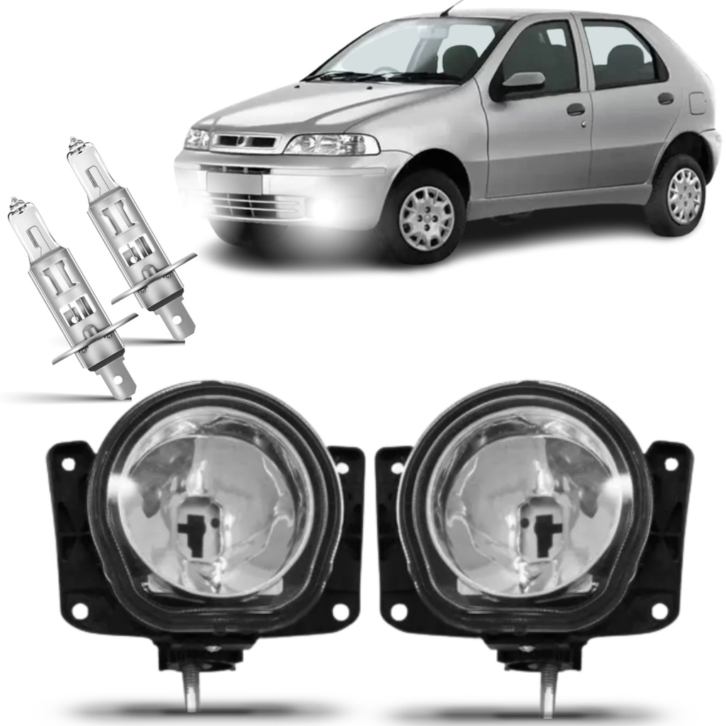 Par Farol Milha Palio Fire G2 2001 2002 2003 2004 2005 + Lâmpada ...