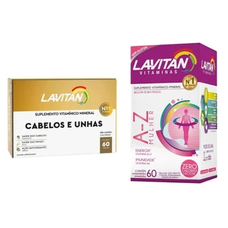 Kit Lavitan 1 Cabelos E Unhas 60 Capsulas + 1 Lavitan Mulher 60/c