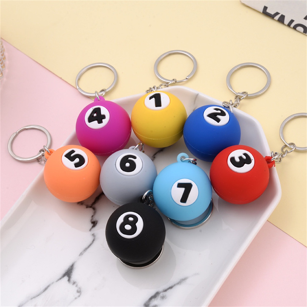 Mini Bilhar Criativo Porta-Chaves De Moda Mesa Colorido Bola Ornamentos Para Homens Mulheres Presentes Fãs Esportivos