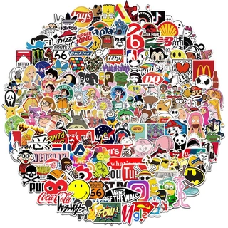 300PCS Marca De Tendência Mista Street Hip-hop Adesivos De Grafite Para Bagagem De Telefone Decalques Notebook Crianças Presente