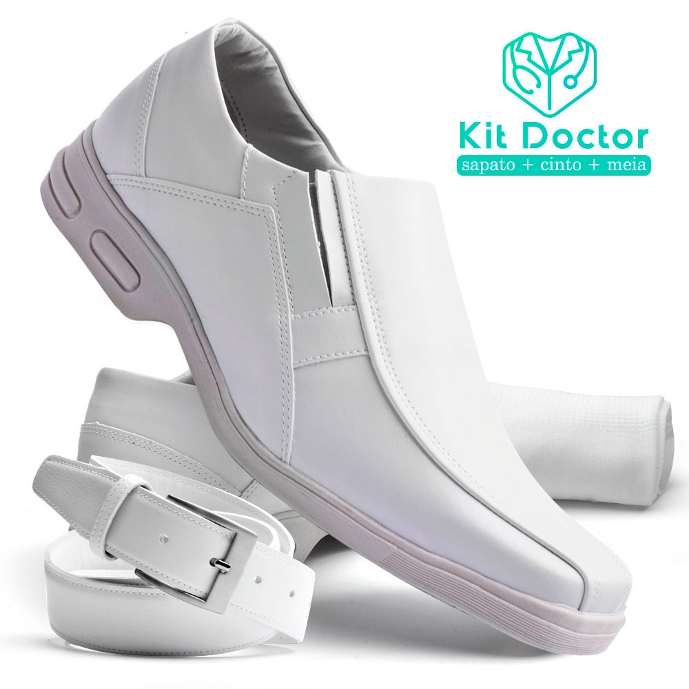 Sapato Branco Sapato Doctor Pe Masculino Kit Sapato Social Doctor