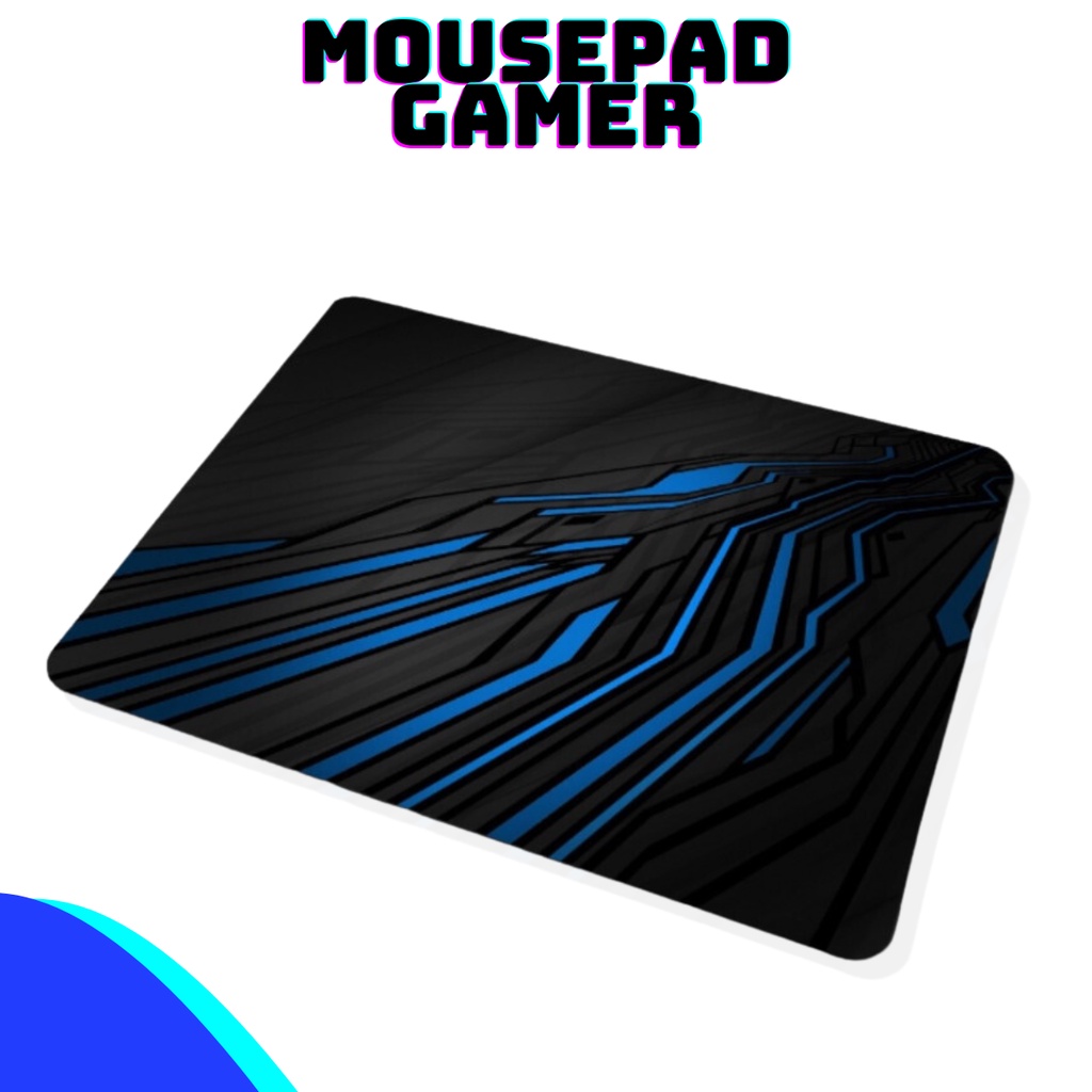 Mouse Pad Pequeno Preto Escritório Jogo Gamer Personalizado Estampado