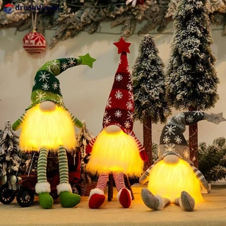 DREAMFOREST Gnomo Brilhante Boneca De Natal Sem Rosto Feliz Decoração Da Casa Navidad Brinquedo Para O Ano Novo Xmas A4Z1
