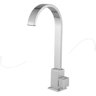 Torneira de Pia para Banheiro Cascata Quadrit Cromada Alta