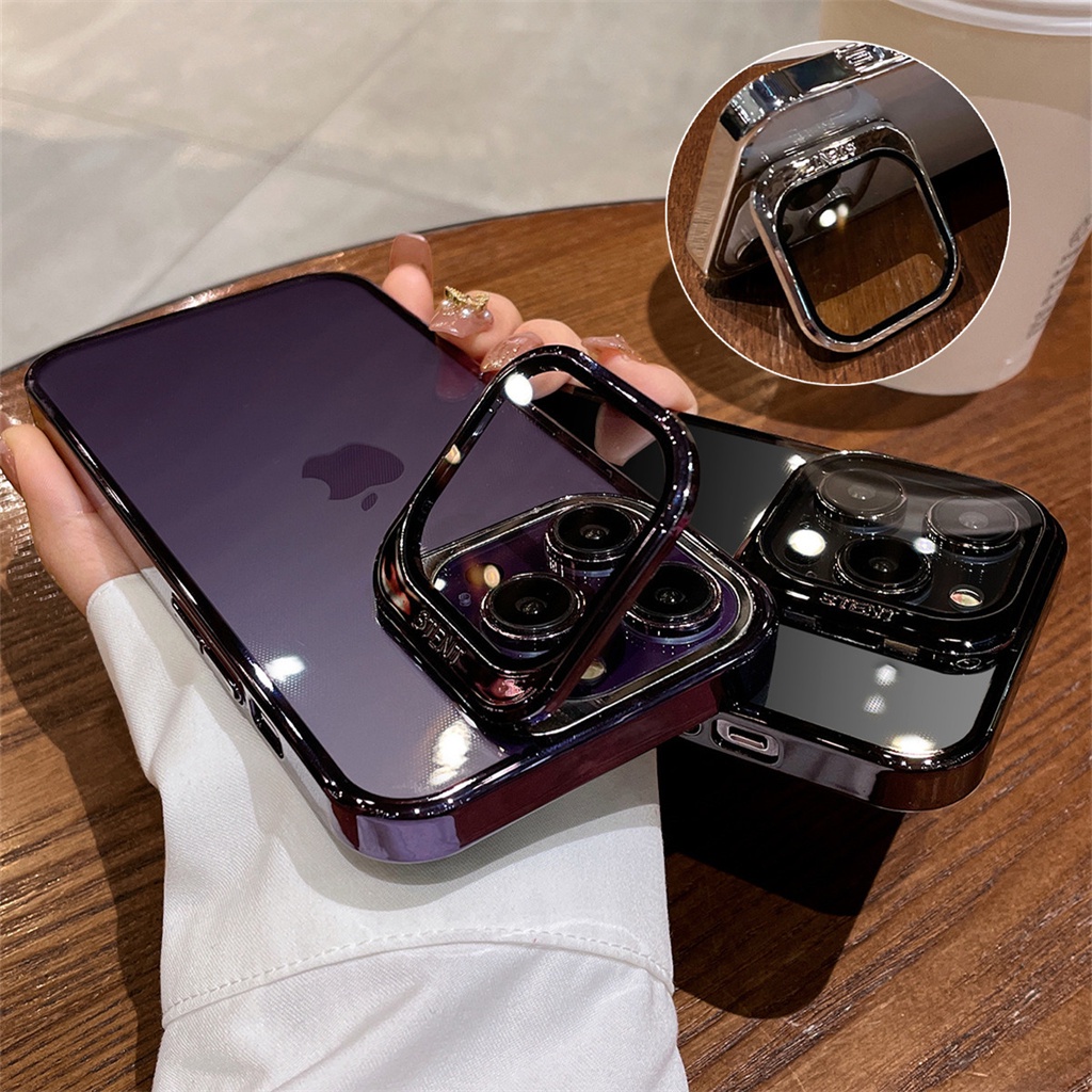 Capa iphone 14 pro max com prote o da lente c mera 13 12 pro max