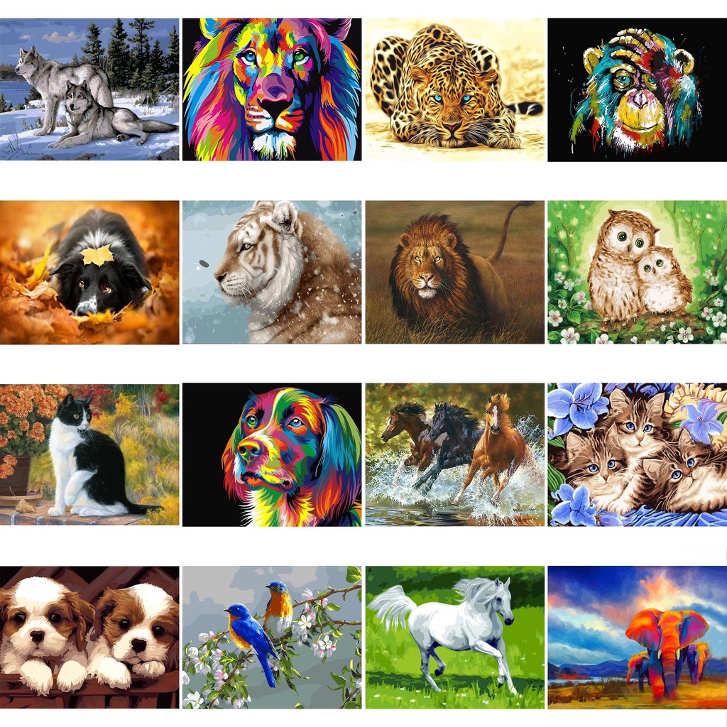 Pintar Por Numeros - Elefante Abstracto Colorido – Figured'Art