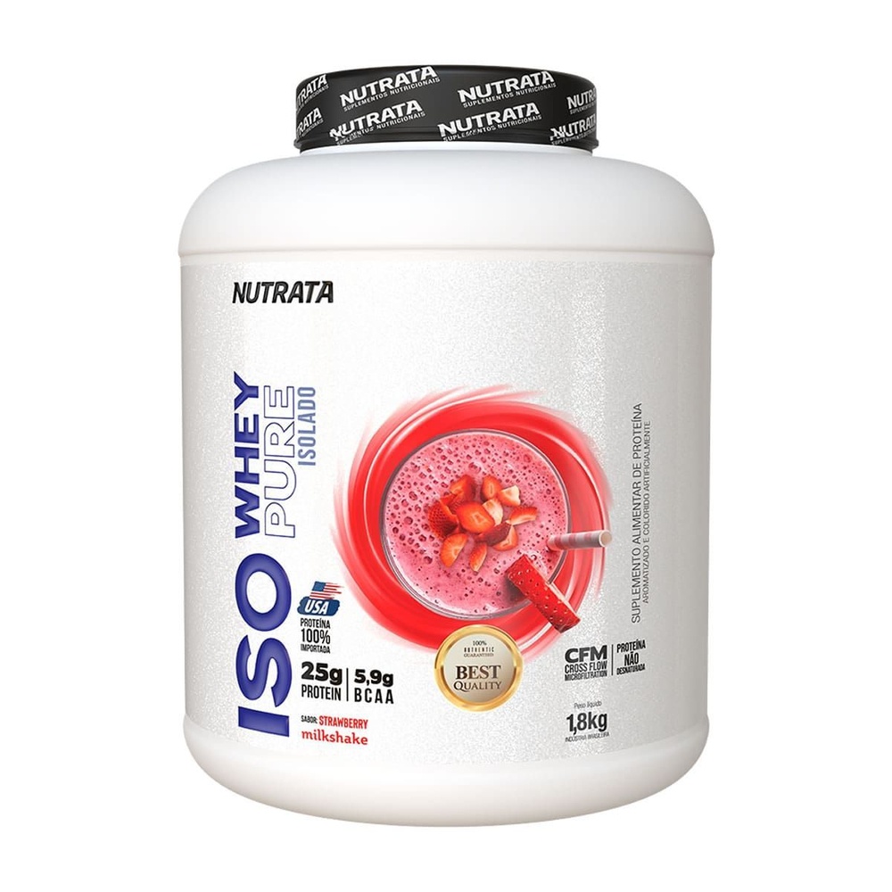 Iso Whey Pure – 1800g Strawberry Milkshake – Nutrata