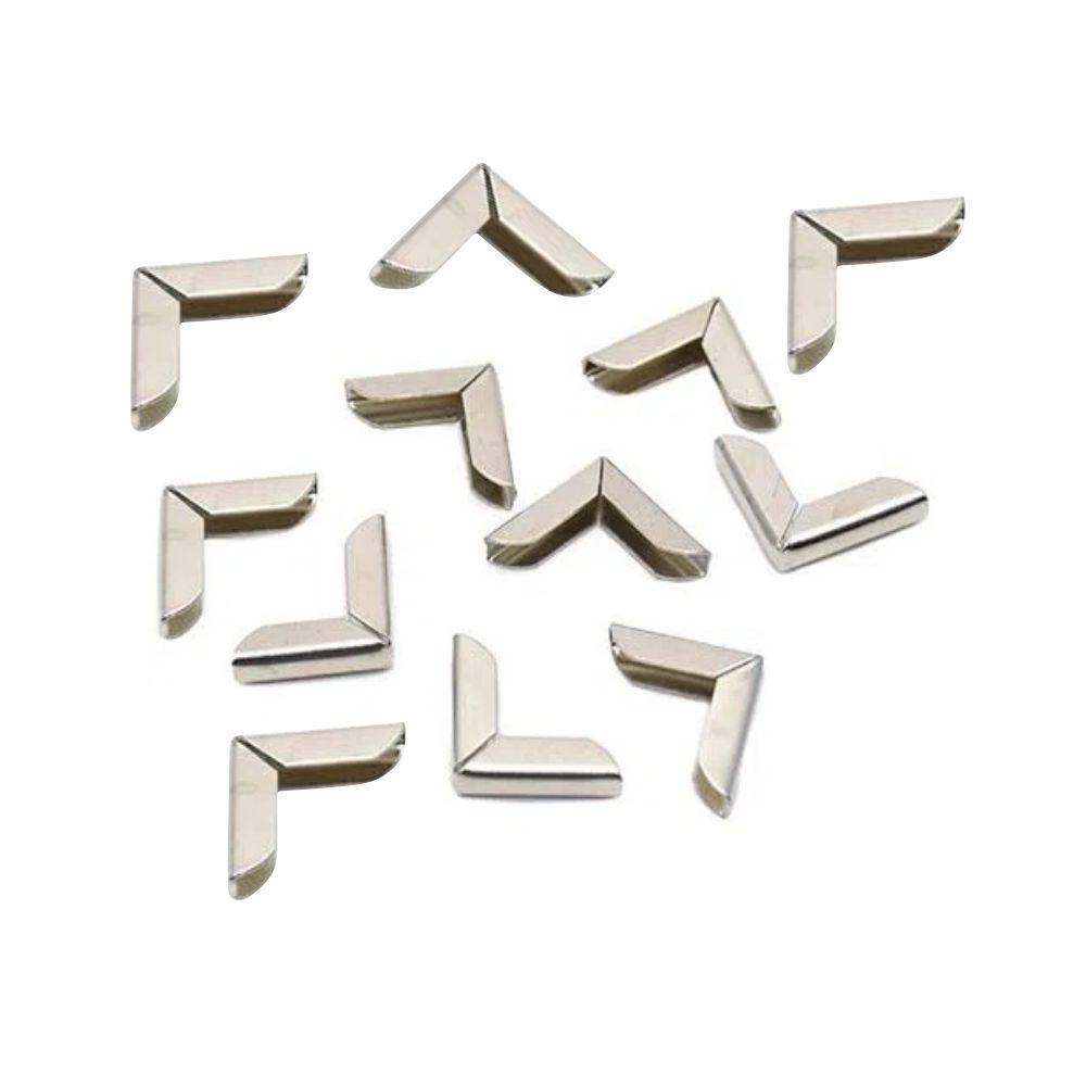 Cantoneira para Encadernação 15x15mm Prata 12un