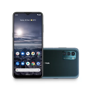 Smartphone Nokia G21 4G 128GB Tela HD + 6.5 Pol. Dual Chip 4GB RAM Pronto para Android 12 Câm Tripla 50MP + Selfie 8MP Azul - NK083