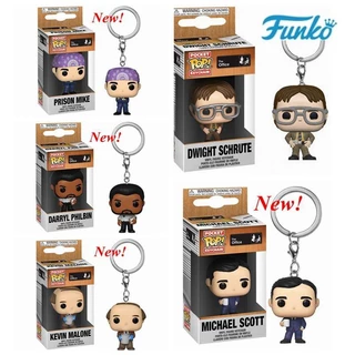 FUNKO pop chaveiro the Office DWIGHT Prison Mike Kevin Malone Darryl Philbin Scott Keychain Decoration for children boneco figure