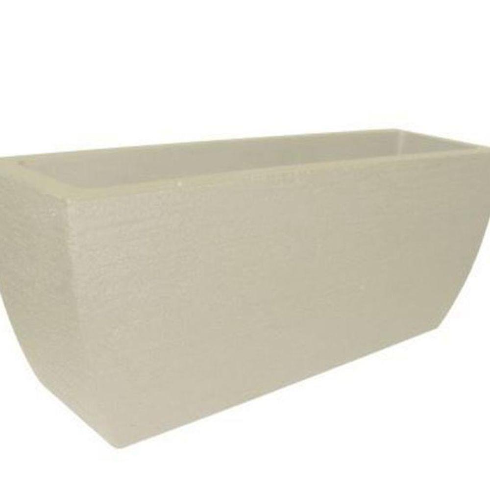 Vaso Polietileno Parede Moderno Horta Planta Floreira 50 Cimento - Japi