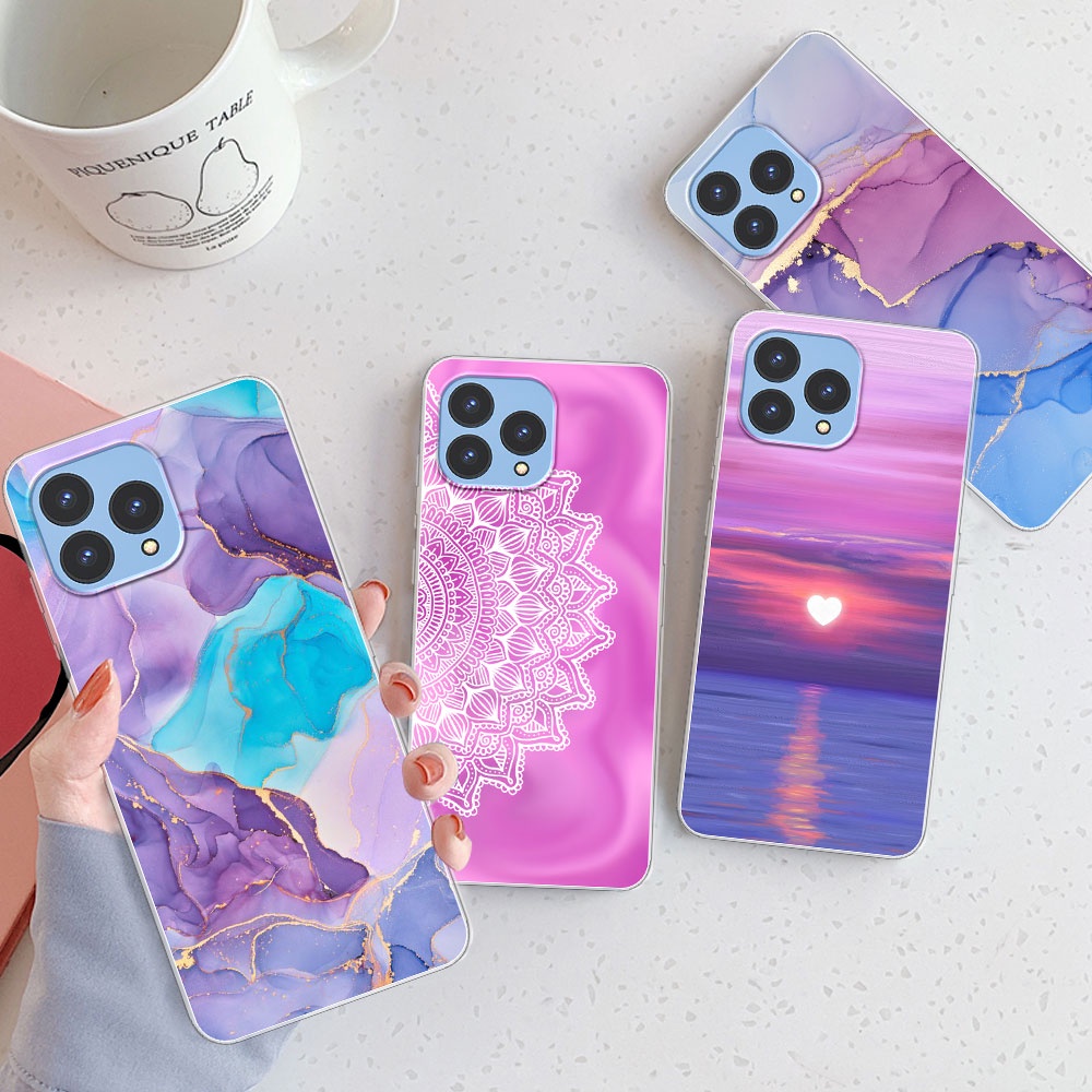 Para Cubot P80 Case 2023 Silicone Soft TPU CubotP80 Cover 6.58 " Fashion Pattern Concha Do Pára-Choques Transparente