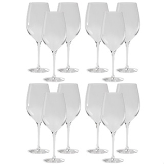 Jogo de 12 taças para vinho NUDE 430ml Pasabahce, uso vinho e água, Material: Vidro Cristal (cristal ecológico livre de chumbo e bário)