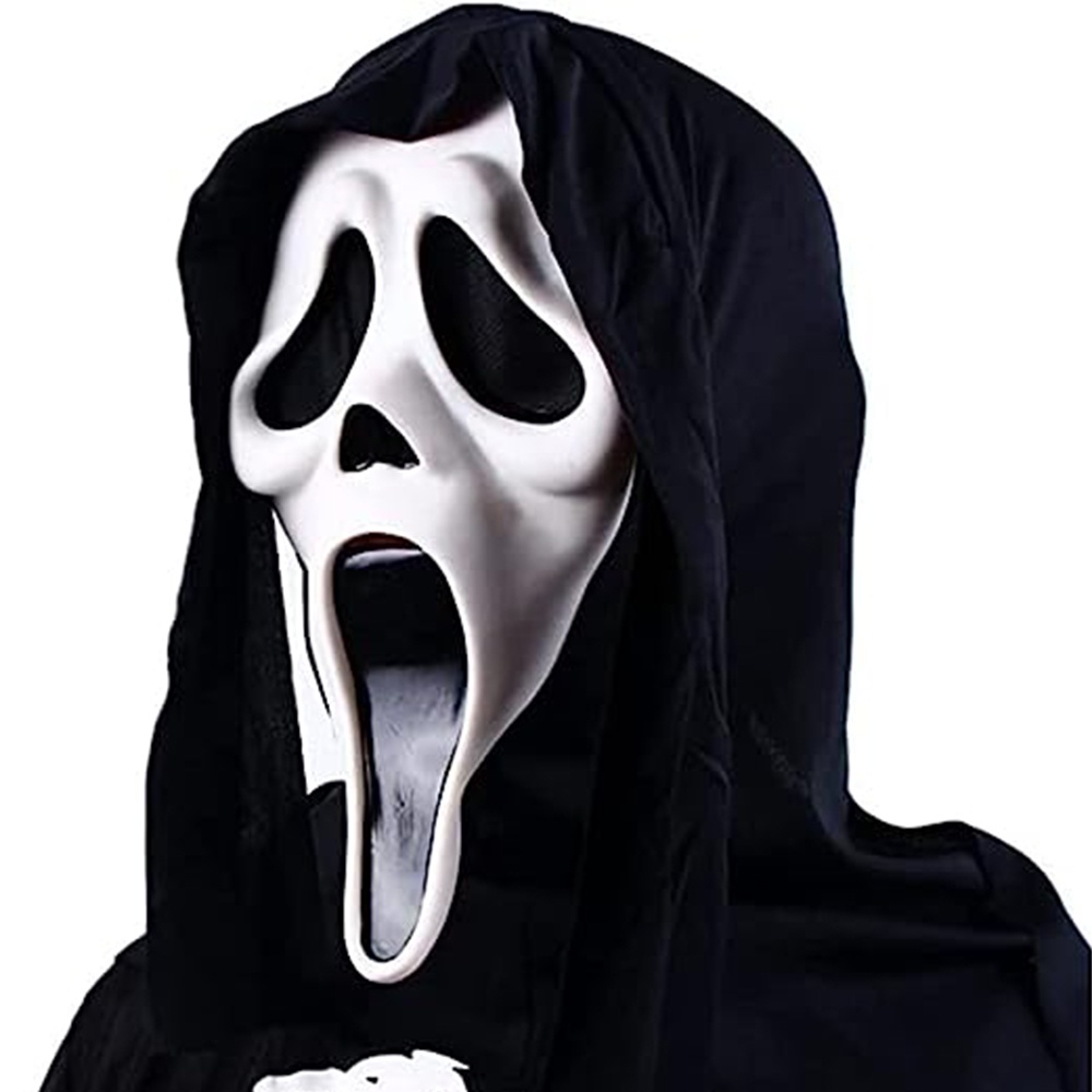 Scream Mask Movie Horror Scream Face Ghost House Mask Cosplay Scary Killer  Evil Demon EVA Half Face Masks Halloween Costume Prop - AliExpress