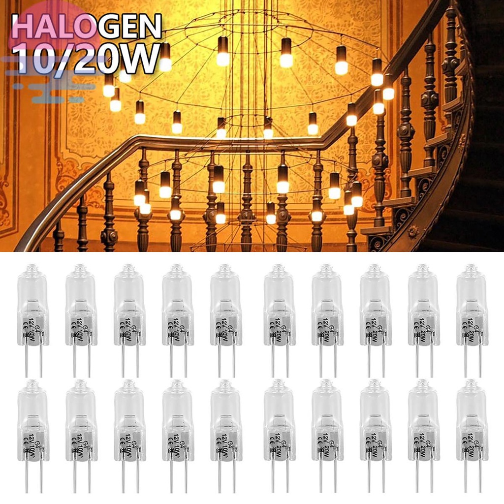 10pcs Kit Lâmpada Halógenas Bipino 12v 20w Jc Sokete G4 Utilizado em ...