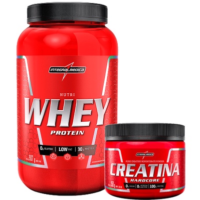 KIT Whey Protein Nutri 907g Pote + Creatina 150g Pura – Integralmedica