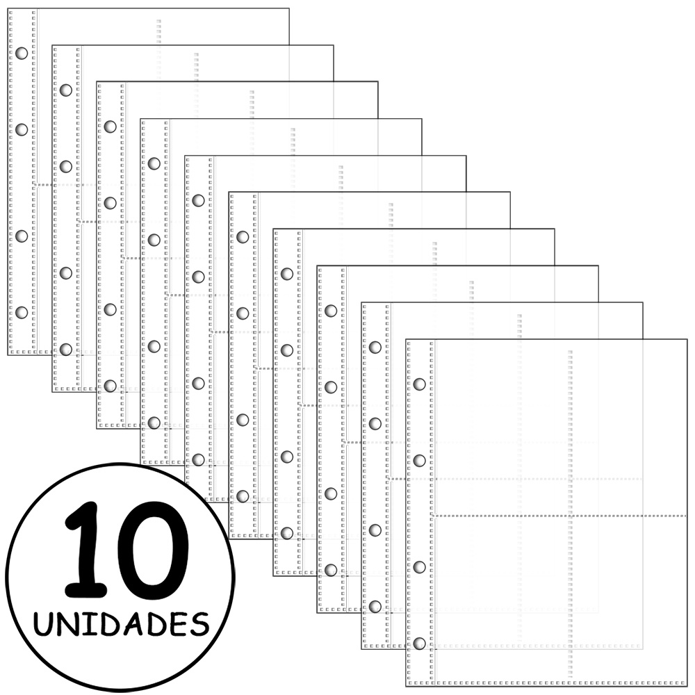 Envelope Plástico Protetor Scrap Momentos/Snap/Project Life - 04 Divisórias (10UN)