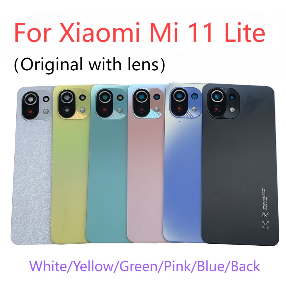 Vidro Traseiro Original Para Xiaomi Mi 11 Lite 5G Tampa Traseira m2101k9ag m2101k9g Peças Da Caixa Porta