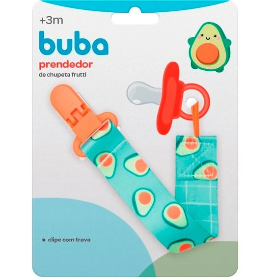 Prendedor de Chupeta Bico Buba Avocado Presilha com Trava 3m | Shopee ...