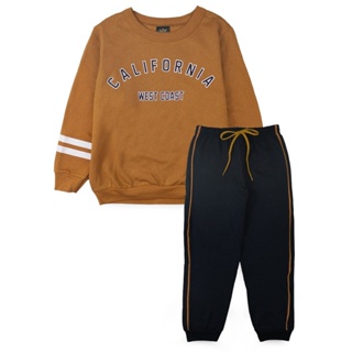Conjunto Infantil Masculino Moletom California West Coast Caramelo 0504 - Torrox