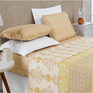 Jogo Cama lencol 4pcs 200 Fios Floreal Estampado Casal CAPRI