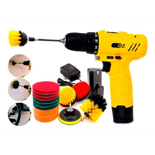 Parafusadeira Furadeira Bivolt 12v + Kit Escovas Limpeza