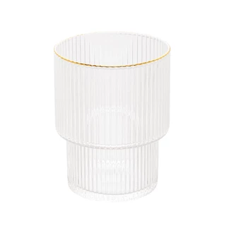 Copo Baixo 2pç Cristal 200ml c/ Borda Dourada Lines - Wolff