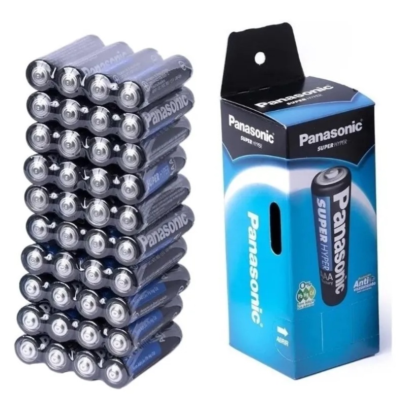 Pilha Palito AAA e AA Panasonic palito 3A Cartela Com 4 Unidades ...
