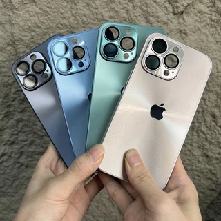 Capa De Metal Laser Premium Cromada Para iPhone 11 12 13 14 Pro Max 15 16 17
