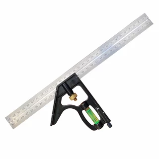 Esquadro Combinado Com Nível Regua 30 Cm Profissional Aço Inoxidável