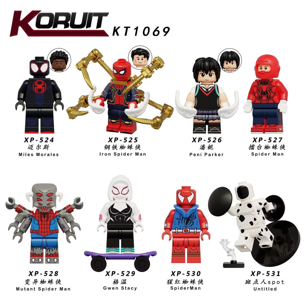 Miles Morales Spot Scarlet Blocos De Aranha Brinquedos Marvel Super Heroes KT1069 Compatível Com