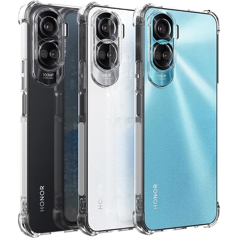 Para Honor 90 Lite/90 Pro Capa Macia À Prova De Choque Crystal Clear Gel TPU De Absorção