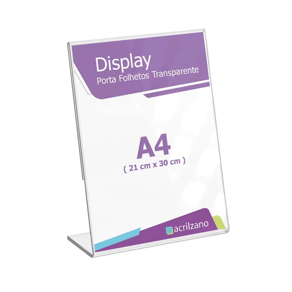 Display Expositor Acrilico L A4 30x21cm Vertical | Shopee Brasil