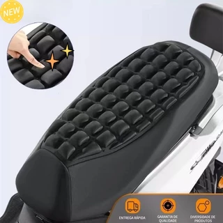 Motocicleta 5D confortável e engrossada capa de assento Liberação de pressão de ar universal Grande almofada de assento usada para cruzador sela de viagem, absorção de choque