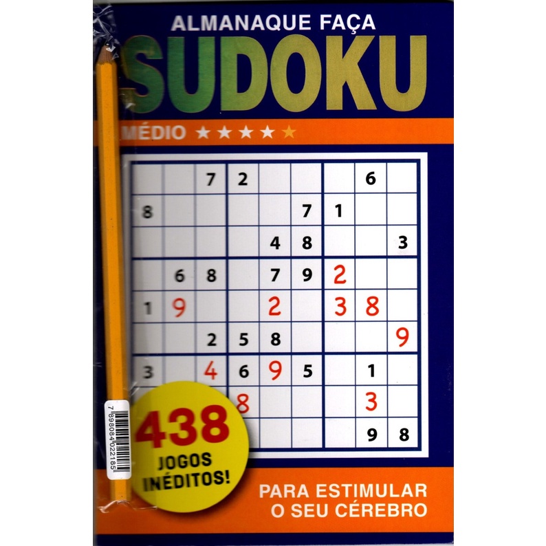 Sudoku é um jogo baseado na colocação lógica de números. O objetivo do jogo  é a colocação de números de 