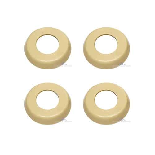 Roseta da Maçaneta Interna Porta e Vidros Fusca até 1970 - Plástico Bege JOGO