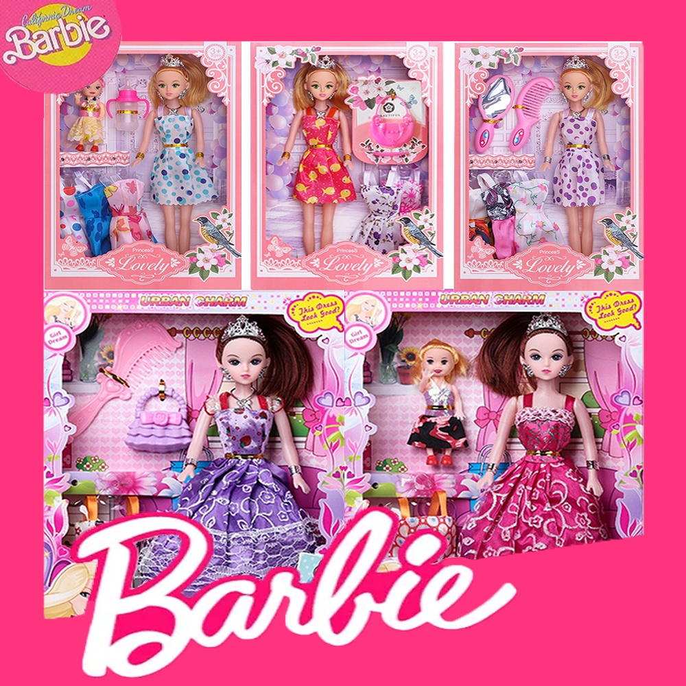 Big barbie doll store set