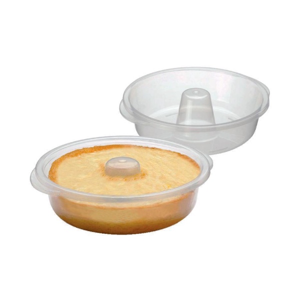 Forma de Pudim para Micro-ondas Transparente 23,5cm