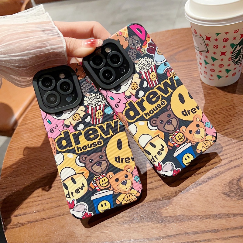 Moda Padrão Vertical Drew House Toy Cartoon Capa À Prova De Choque Para iPhone 14 13 12 11 Pro Max XS XR 7 8 Mais SE2 iPhone11