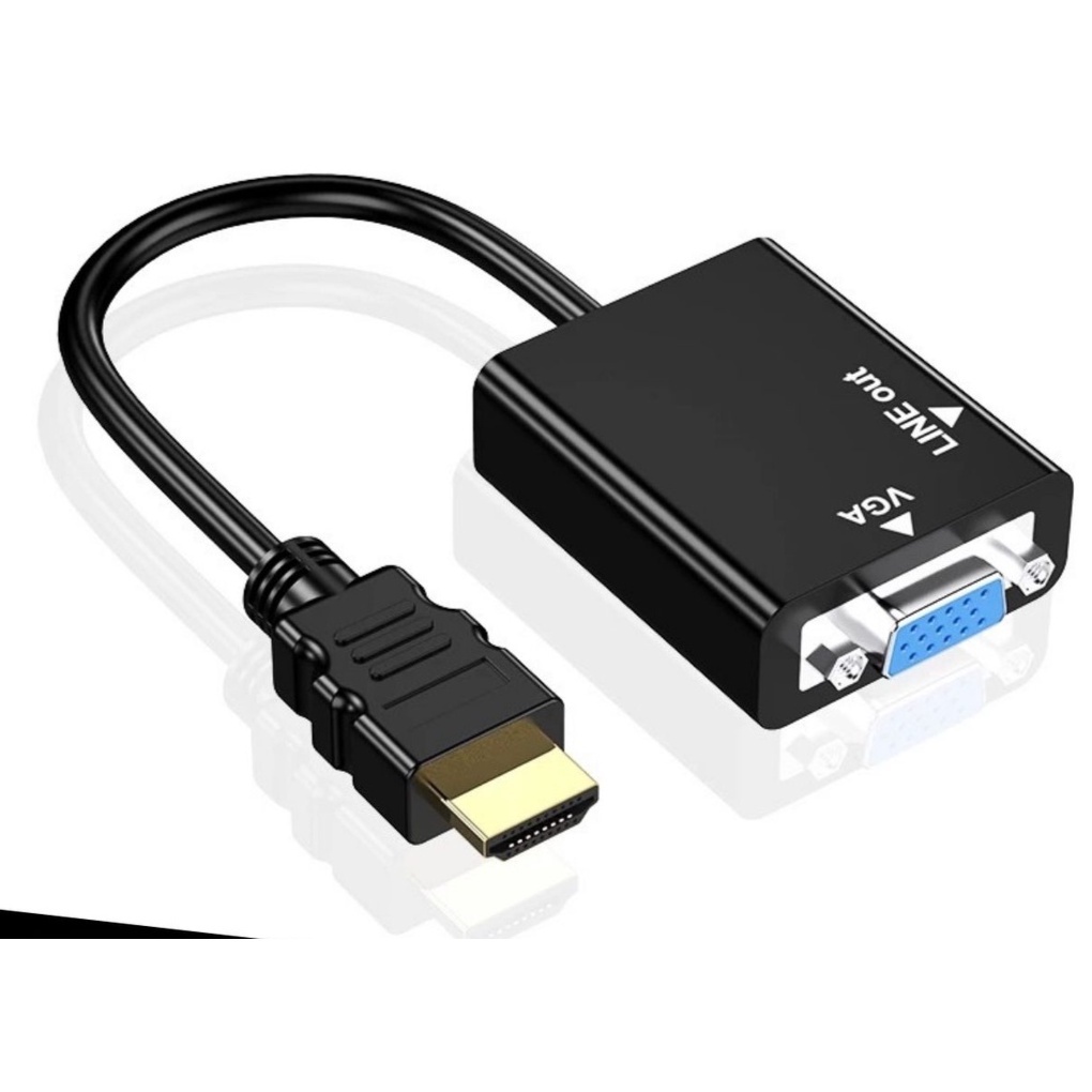 Cabo Adaptador Conversor Hdmi Para Vga Monitor Audio C/ P2 Brasil