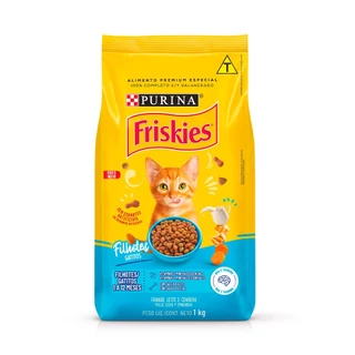 Ração Friskies Para Gatos Filhotes Sabor Frango, Cenoura e Leite 1kg