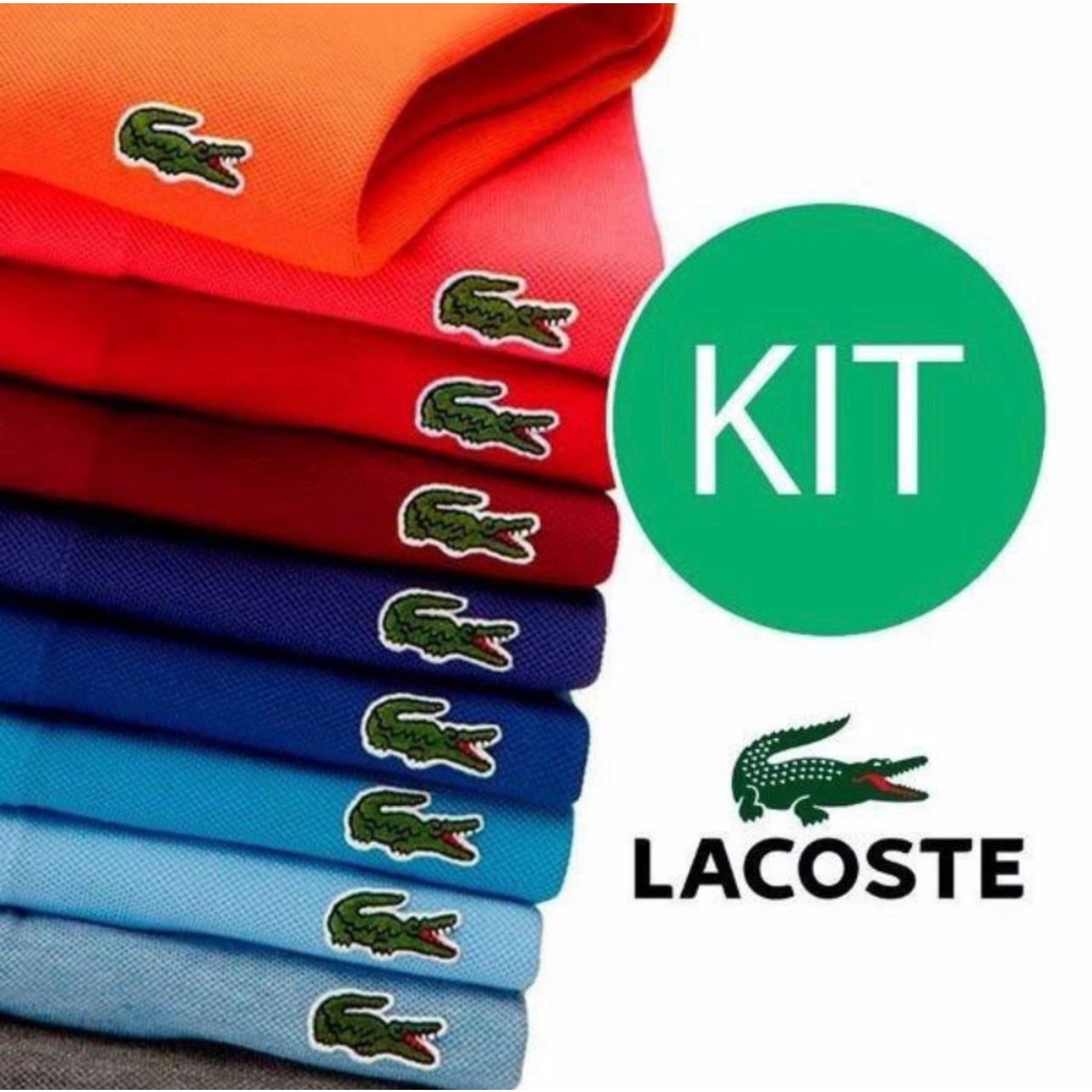 kit 05 Camisa Gola Polo Masculina ENVIO IMEDIATO TODAS CORES